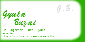 gyula buzai business card